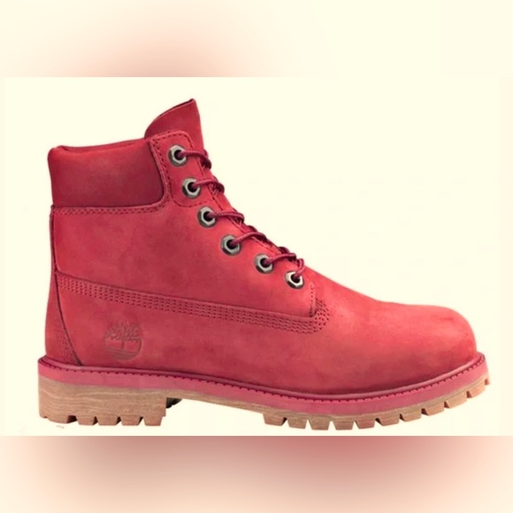 ♦️ MOVING SALE FINAL PRICE Timberland Red Suede Boots Men’s Size 7 women’s 8.5 - Picture 2 of 12